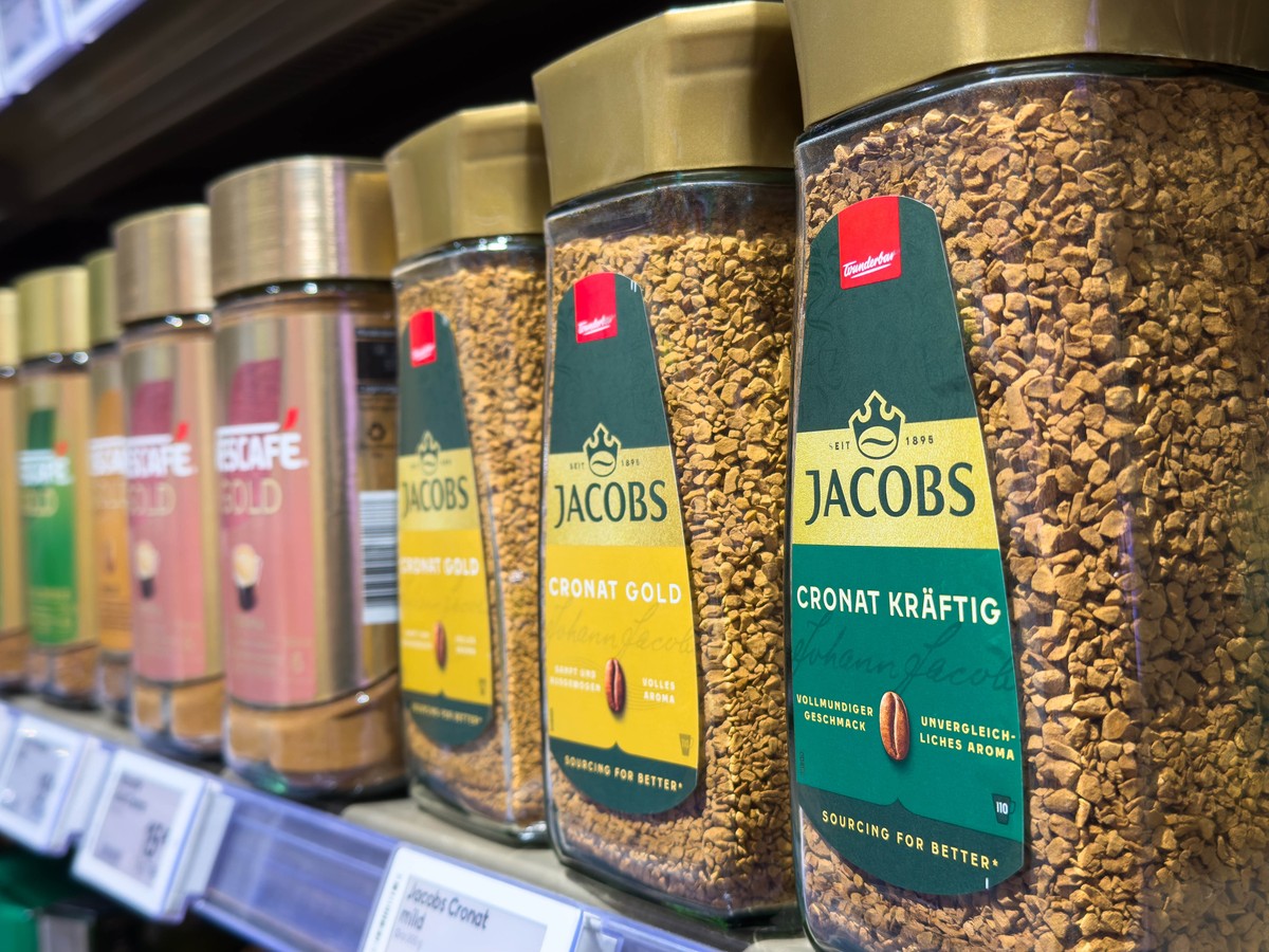 Villach,,Austria,-,August,15,,2025:,Jacobs,Coffee,Jars,Are