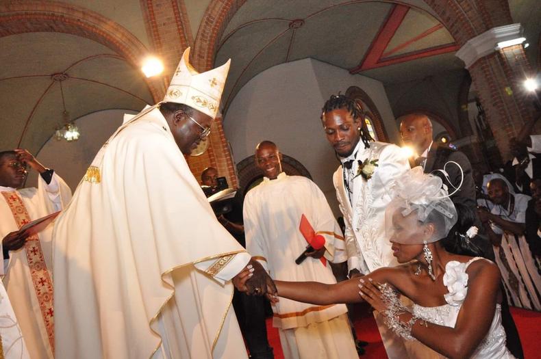 The wedding was presided over by the late Cyprian Kizito Lwanga