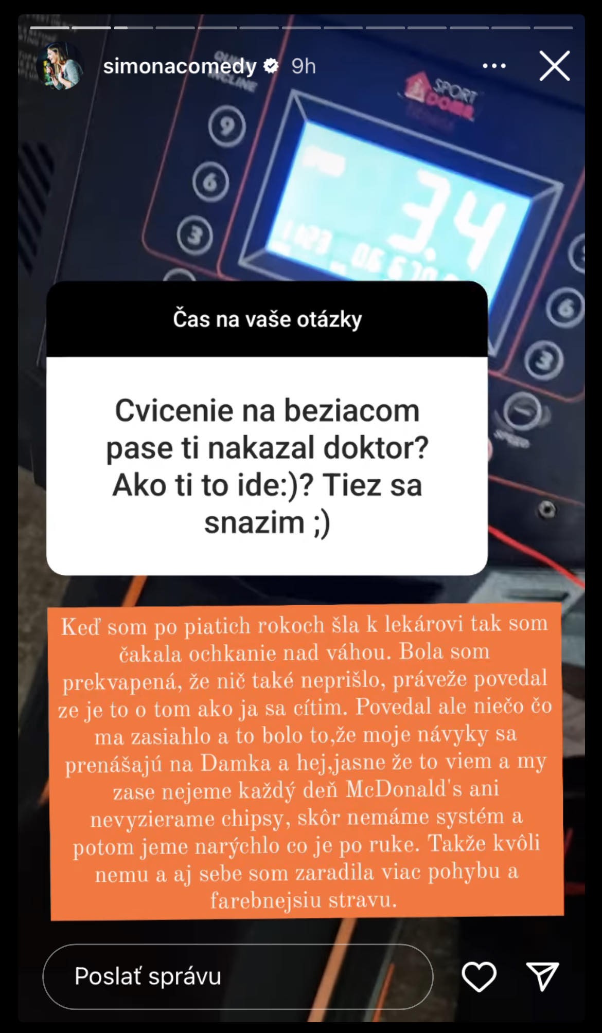 Simona sa zverila svojim fanúšikom na Instagrame, 