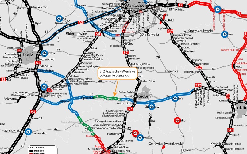 Jest przetarg na kolejny odcinek drogi S12 na Mazowszu