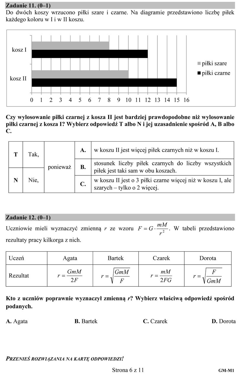 Egzamin gimnazjalny 2017: matematyka