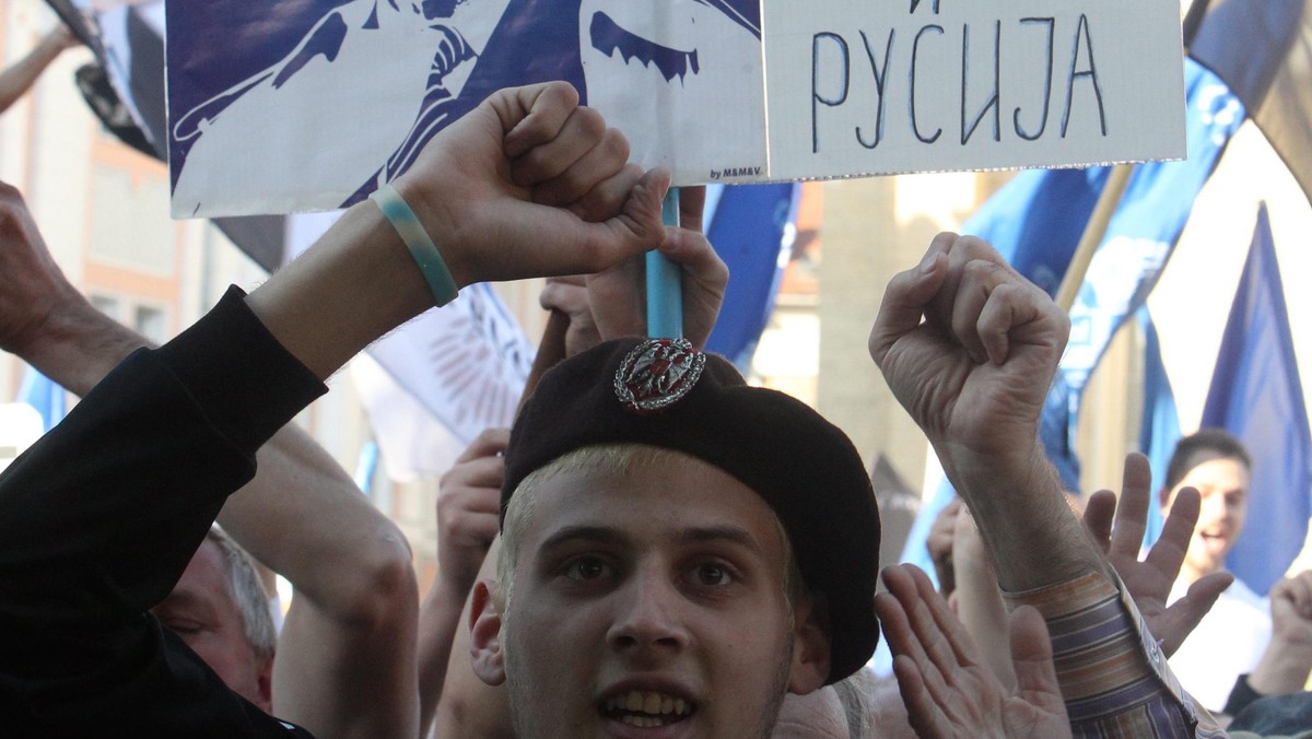 Radical Party pre-election rally in Novi Sad, Serbia 20 April 2016.