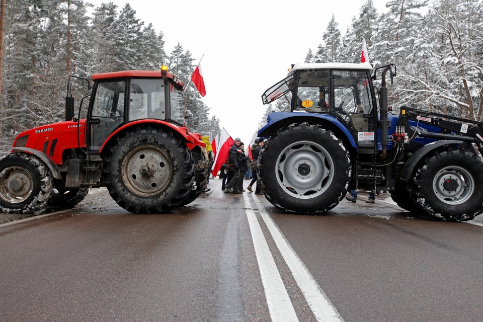 Rozpoczęła się blokada krajowej "ósemki" prowadzącej na Litwę