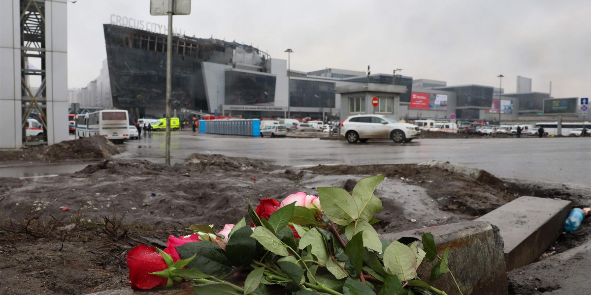 Miejsce zamachu terrorystycznego pod Moskwą.