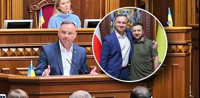 Prezydent Duda przemówił w ukraińskim parlamencie. Tak został przywitany przez deputowanych [WIDEO]