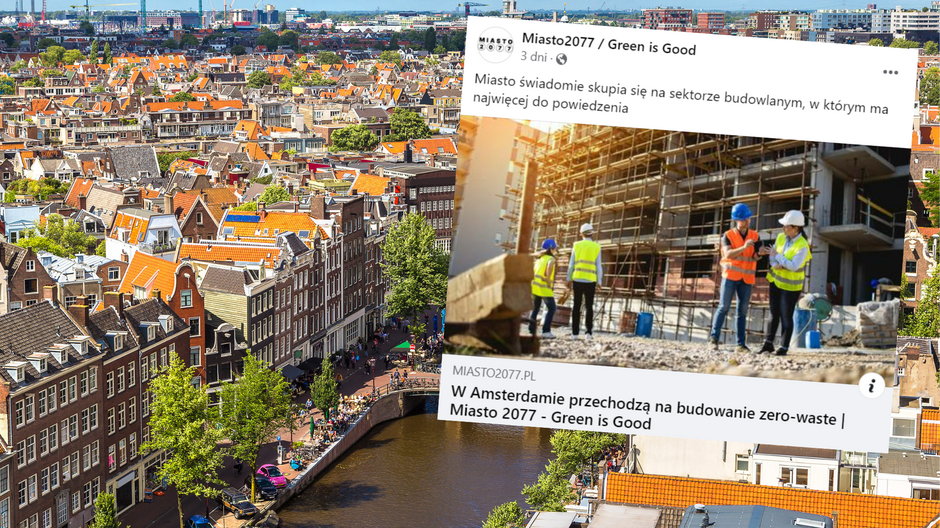 Amsterdam stawia na budynki zero waste (fot. screen: facebook.com/@Miasto2077GIG)