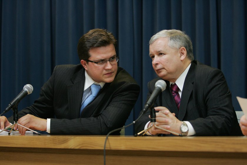 Jarosław Kaczyński i Michał Krupiński