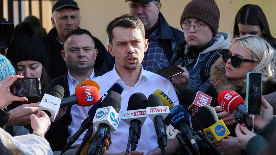 Michał Kołodziejczak na spotkaniu z mediami