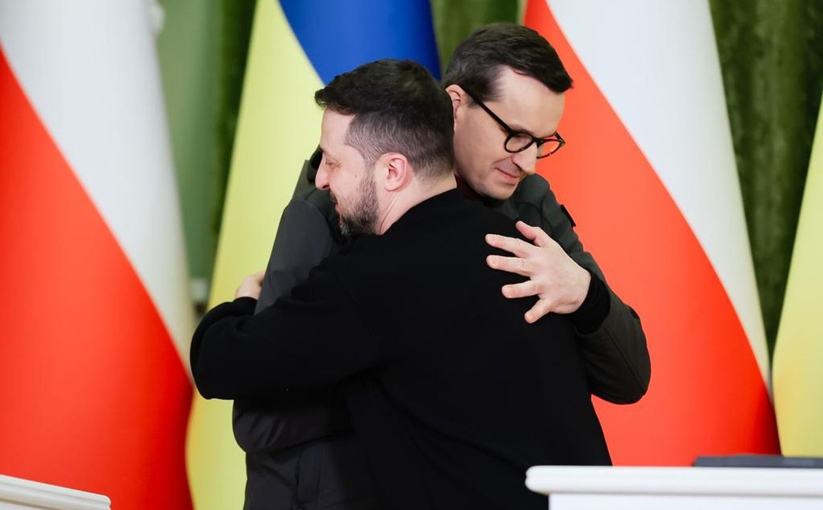 Premier Mateusz Morawiecki i prezydent Wołodymyr Zełenski