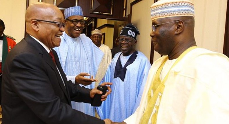 President Muhammadu Buhari hosts dinner for South African counterpart, Jacob Zuma on March 8, 2016