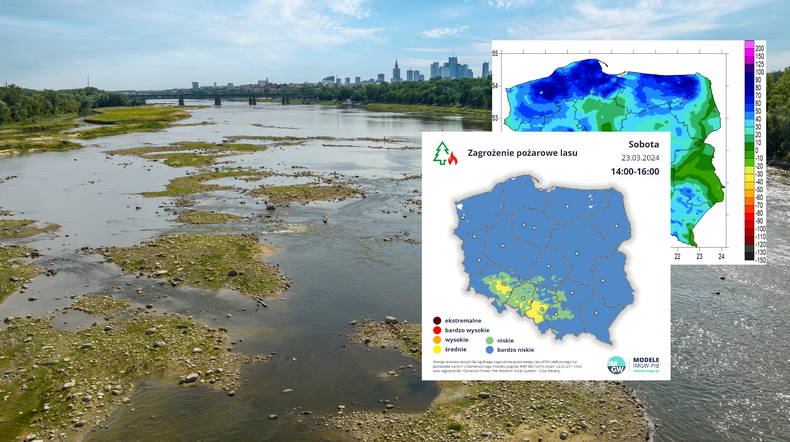 Obfite opady spowodowały, że pierwszy raz od wielu lat nie ma w Polsce zagrożenia suszą (screeny: IMGW)