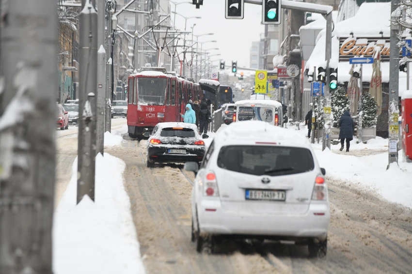 Zavejani Beograd početkom januara