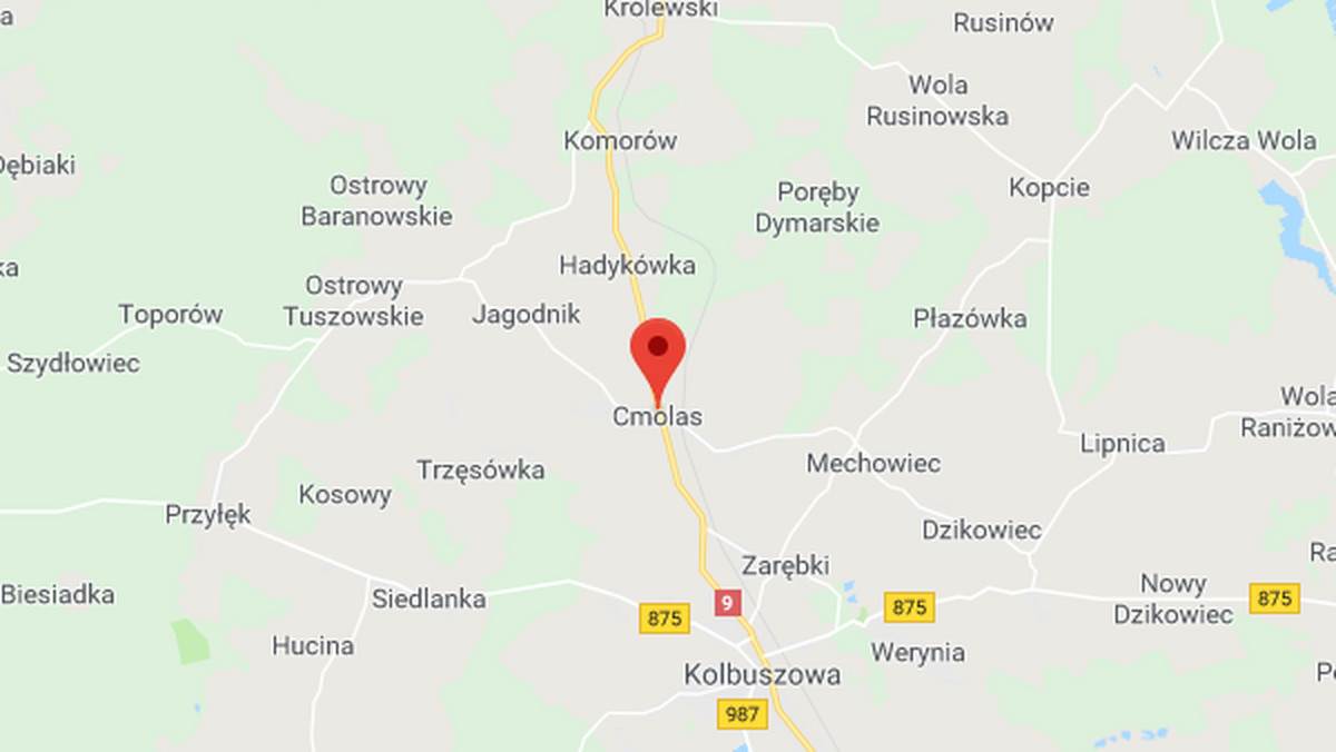 Po zderzeniu dwóch ciężarówek w poniedziałek nieprzejezdna jest droga krajowa nr 9 w Cmolasie koło Kolbuszowej (Podkarpackie).