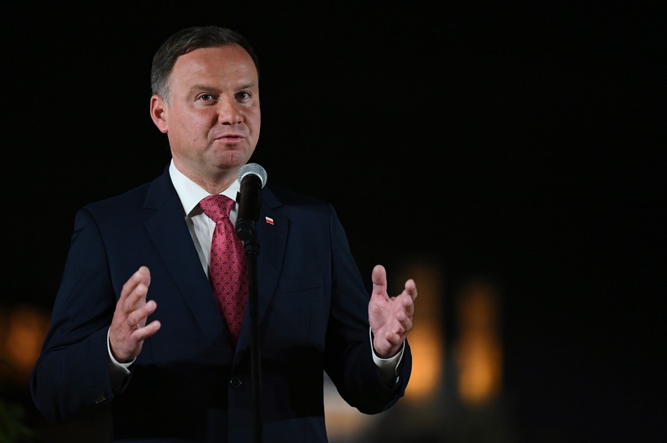 Prezydent Duda podczas uroczystości w Tczewie