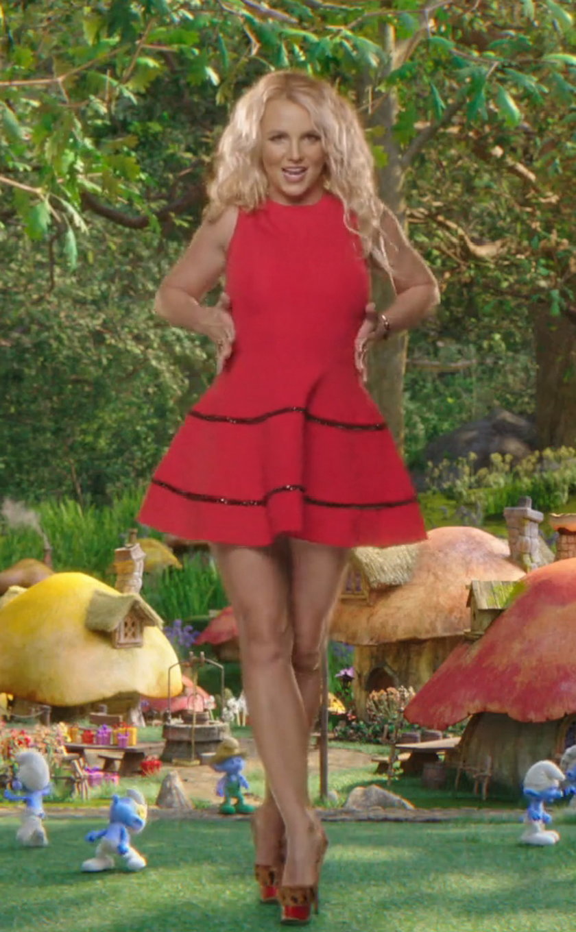 Britney Spears w czerwonej sukience
