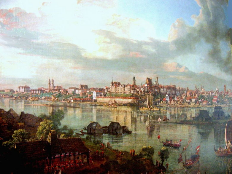 Widok na Zamek Królewski od strony północno-wschodniej, Canaletto, 1770 rok