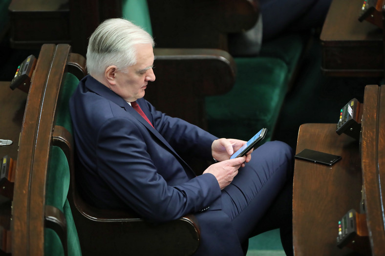 Jarosław Gowin w Sejmie po podaniu się do dymisji z funkcji wicepremiera