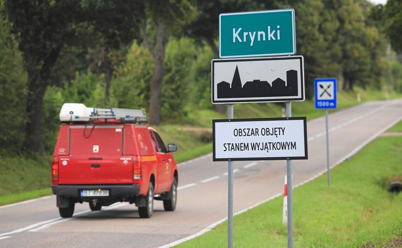 Obszar objęty stanem wyjątkowym na Podlasiu