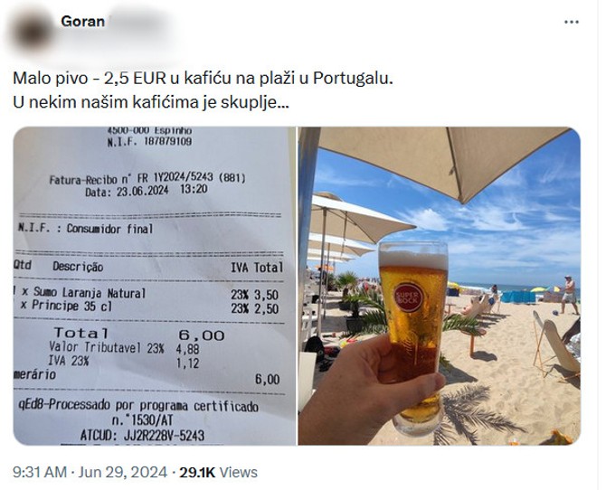 Račun za pivo