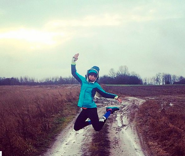 Anna Lewandowska na świątecznym treningu