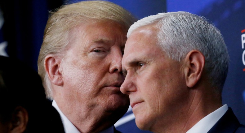 Former President DonaldTrumpand Former Vice President MikePence at an event at theWhiteHouseon June 22, 2018.