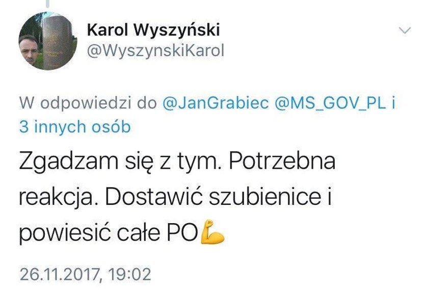 Radny PiS chciał wieszać PO. Teraz za to zapłaci?