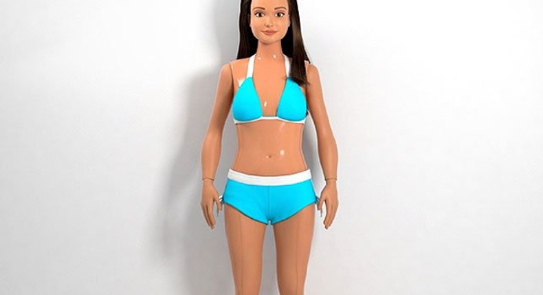 What would Barbie look like with real-woman proportions?