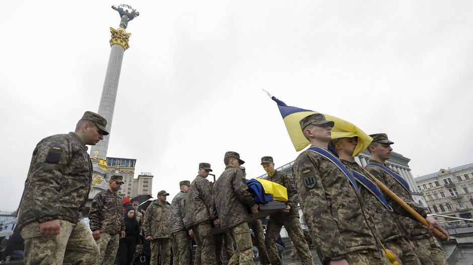 Pogrzeb ukraińskiego żołnierza w Kijowie
