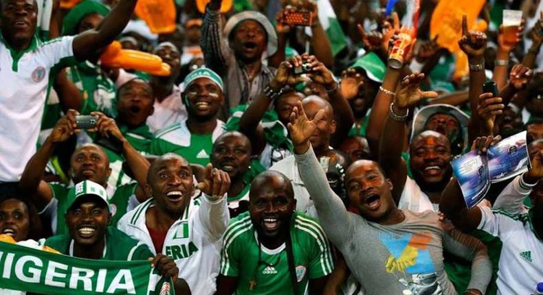 Fans of the Super Eagles at the a FIFA World Cup