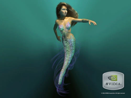 Zrzut ekranu z dema Nalu (wcześniej: Mermaid) dla GeForce 6800