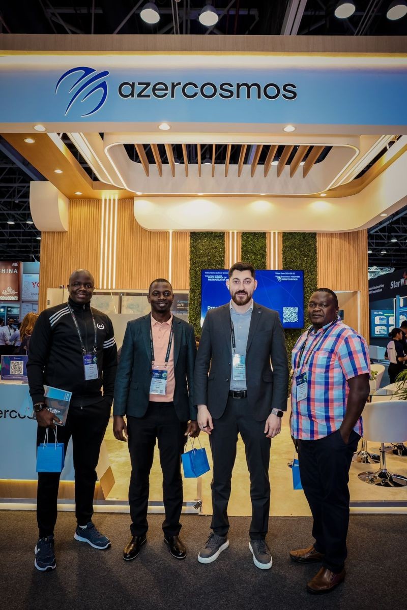 Next Media team at the Azercosmos exhibition area