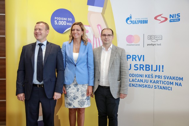Prezentacija nove usluge podizanja gotovine uz kupovinu Mastercard karticom na NIS Petrol i GAZPROM benzinskim stanicama