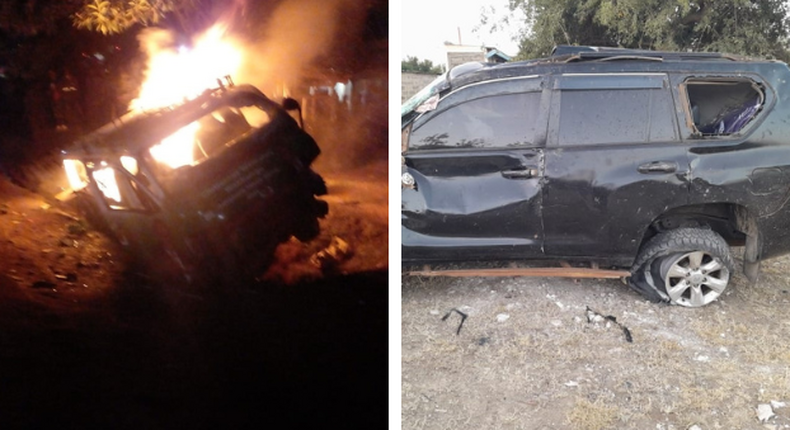 Residents set ablaze Kiminini MP Chris Wamalwa’s car after roadcrash 