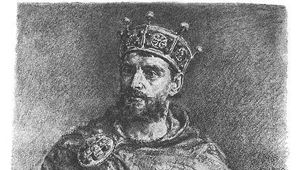 Mieszko II Lambert - Rysunek Jana Matejki z cyklu Poczet królów i książąt polskich - domena publiczna