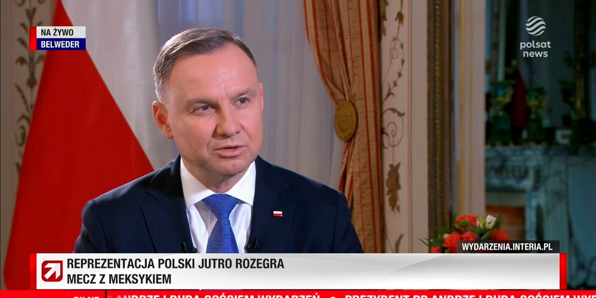 Andrzej Duda zdradził, gdzie obejrzy mecz reprezentacji Polski z Meksykiem. Czy prezydent wierzy w wygraną Polaków?