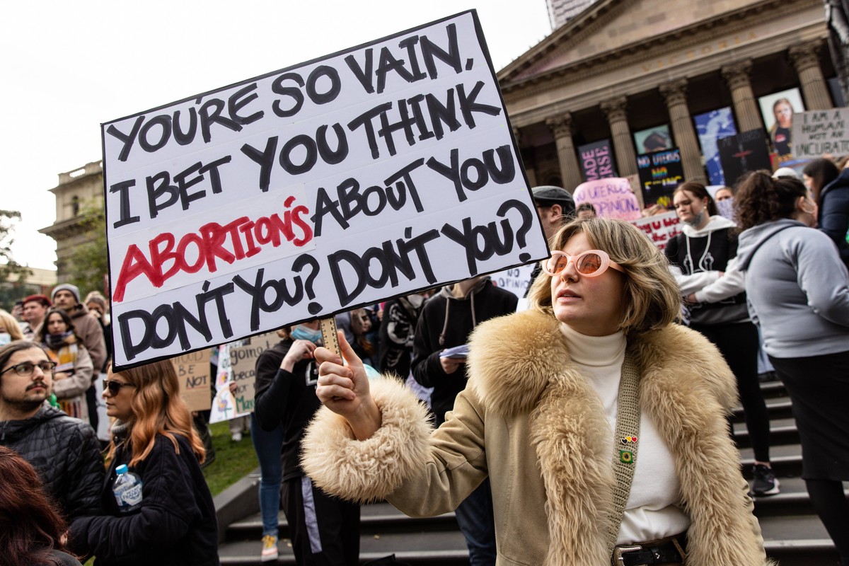 Demonstracje na rzecz aborcji w Melbourne w Australii, 2 lipca 2022