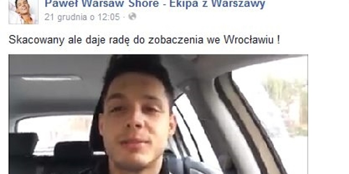 Paweł z Warsaw Shore siadł za kółko po całonocnej imprezie