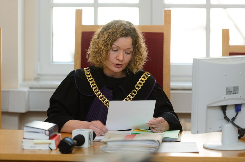 Sędzia Agata Trzcińska ogłasza wyrok