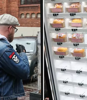 Nietypowy automat ze słodkościami w Krakowie. "Pierwszy na świecie"