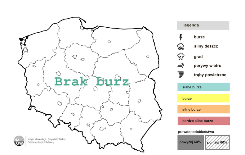 W czwartek nigdzie nie musimy obawiać się burz