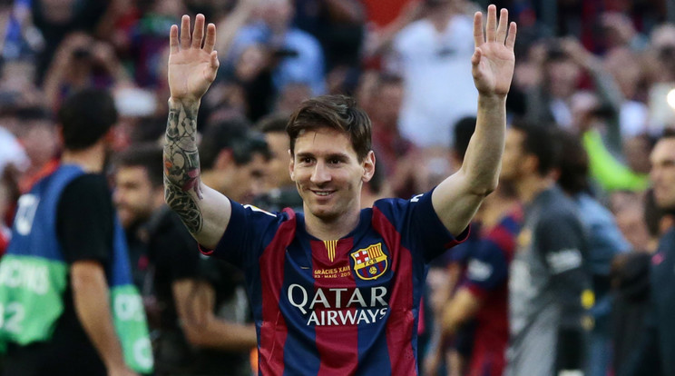 Messi nem feledkezett meg a legendás kosarasról / Fotó: Northfoto