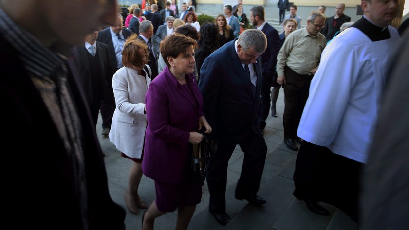 Premier Beata Szydło na święceniach syna