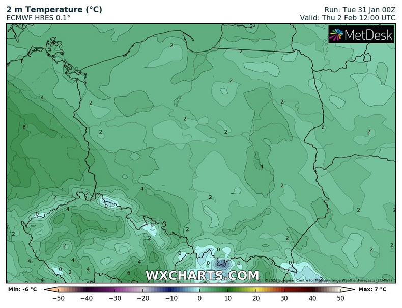 Temperatura na razie będzie utrzymywać się lekko powyżej zera.