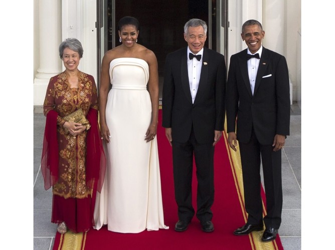 Ho Ching, Michelle Obama, Lee Hsien Loong i Barack Obama