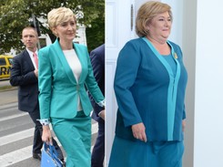 Czas porównań: Komorowska i Duda w turkusie
