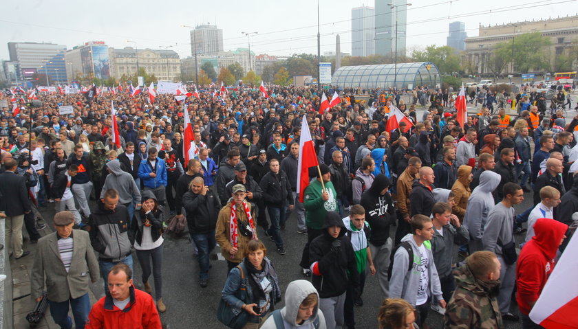 Marsz antyimigracyjny w Warszawie