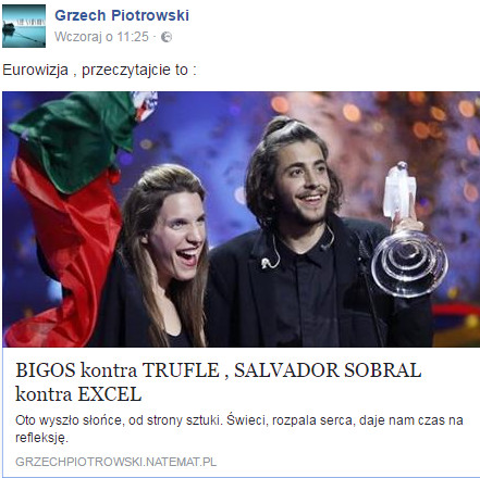 Grzech Piotrowski na Facebooku