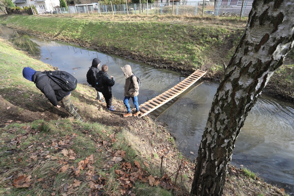 Kładka na Kanale Wawerskim w Warszawie