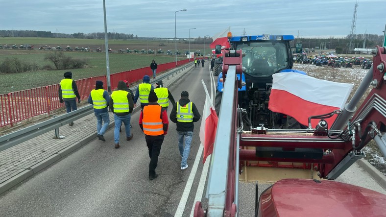 Protest podlaskich rolników w Jeżewie Starym