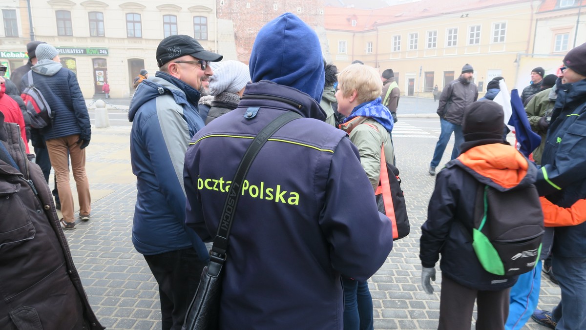 Protest listonoszy w Lublinie